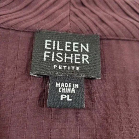 EILEEN FISHER Silk Open Front Jacket Size PL - Picture 5 of 6